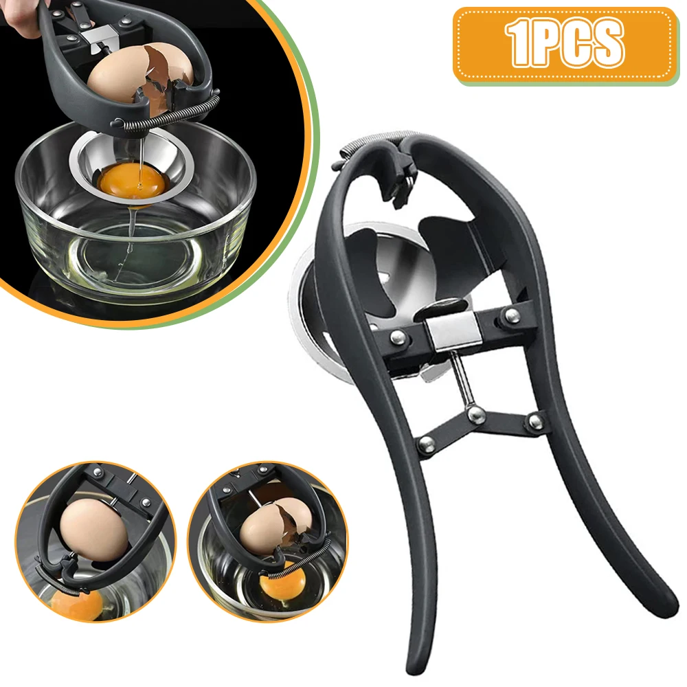 

T40 Egg Opener Manual Stainless Steel Multifunction With to Bake Egg Yolk White Cracker Kitchen Home Gadgets Novel Accessories