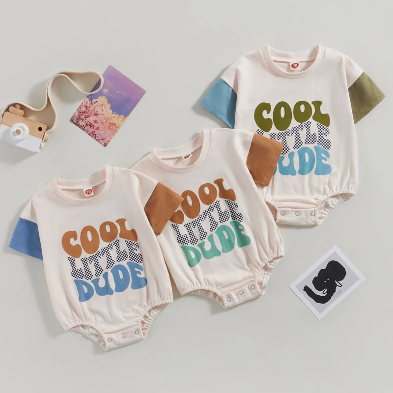 Newborn Baby Clothes for Boys Girls 2023 Summer Infant Kids Letter Print Patchwork Color Loose Short Sleeve Jumpsuits Playsuits
Newborn Baby Clothes for Boys Girls 2023 Summer Infant Kids Letter Print Patchwork Color Loose Short Sleeve Jumpsuits Playsuits