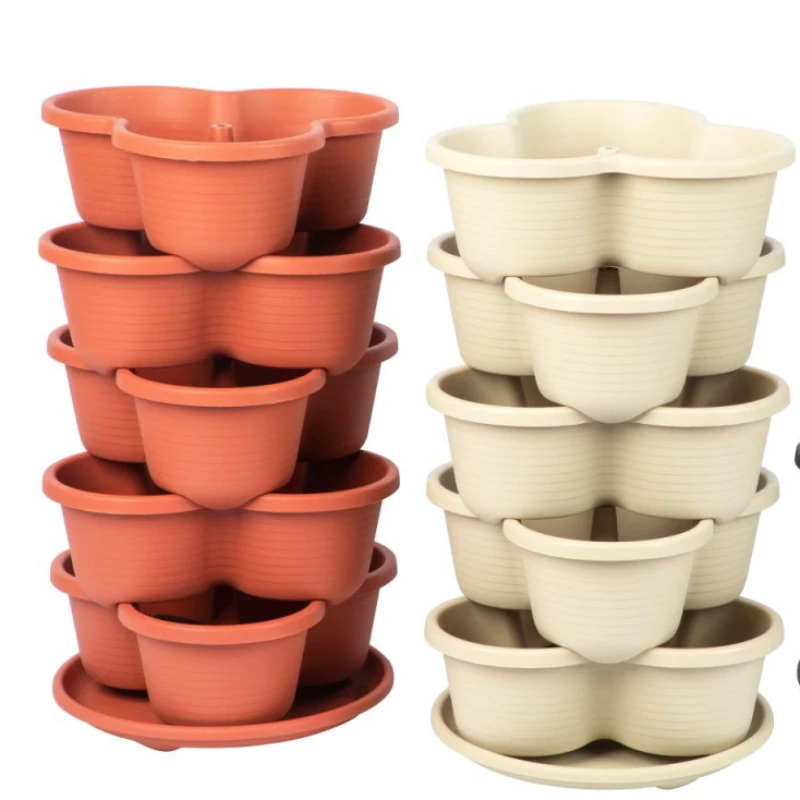Multi-Layer Stackable Flower Pot Tower Type Three-Petal Garden Planters Vegetable, Fruit, Strawberry Hanging Planting Pot 1PC
Multi-Layer Stackable Flower Pot Tower Type Three-Petal Garden Planters Vegetable, Fruit, Strawberry Hanging Planting Pot 1PC