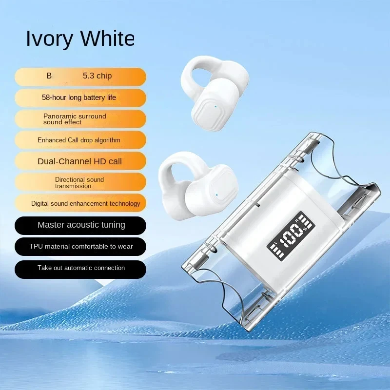 Ultra Long Battery Life Bluetooth Earphones Earclip Wireless Earphones Universal Digital Display Power Painless
Ultra Long Battery Life Bluetooth Earphones Earclip Wireless Earphones Universal Digital Display Power Painless