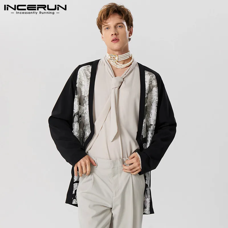INCERUN Tops 2023 Handsome Mens Floral Organza Mesh Patchwork Blouse Leisure Male See-through Long Sleeved Cardigan Shirts S-5XL
INCERUN Tops 2023 Handsome Mens Floral Organza Mesh Patchwork Blouse Leisure Male See-through Long Sleeved Cardigan Shirts S-5XL