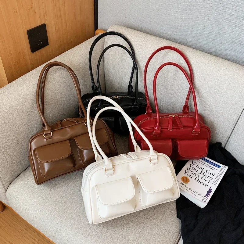 

Высококачественные сумки на плечо для женщин, брендовая Сумка-тоут, модные кошельки и сумочка, дизайнерская сумка для подмышек, Повседневная сумка с двумя карманами