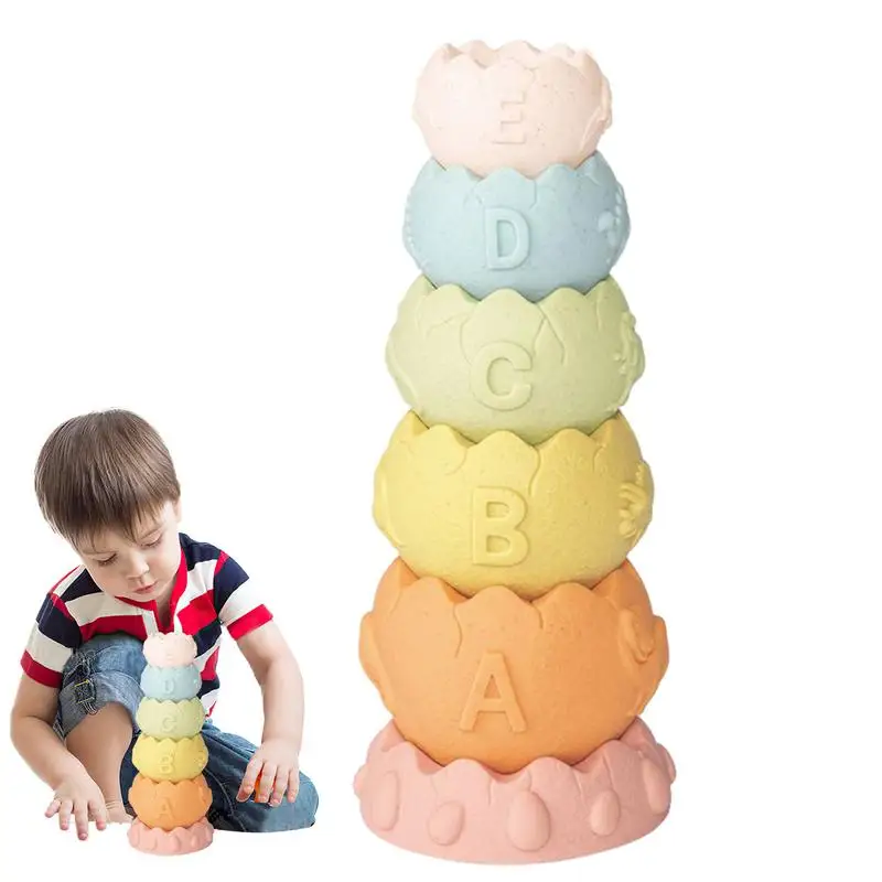 

Stacking Toys Montessori Toys Sensory STEM Learning Stacking Tower Stacker Stackable Blocks Learning Toy Colorful Safe For Kids