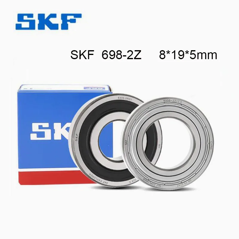 

100% Original Sweden SKF Bearing 5Pcs 698-2Z 698ZZ ABEC-9 Ball Bearing 8x19x5mm High Speed Deep Groove 698-ZZ Ball Bearings