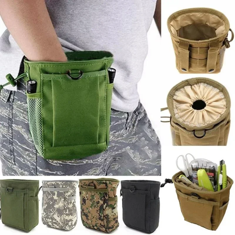 

600D Nylon Portable Recycling Bag Outdoor Molle Pouch Military Backpack Hanging Bag Waist Sports Hunting Tactical Bag
