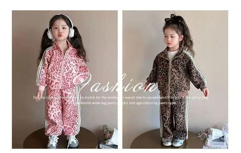 الفتيات مجموعة ملابس الربيع نمط جديد للأطفال ملابس رياضية أنيقة للفتيات طفل الفتيات ليوبارد نمط السراويل + السراويل قطعتين مجموعة الفتيات مجموعة ملابس الربيع نمط جديد للأطفال ملابس رياضية أنيقة للفتيات طفل الفتيات ليوبارد نمط السراويل + السراويل قطعتين مجموعة