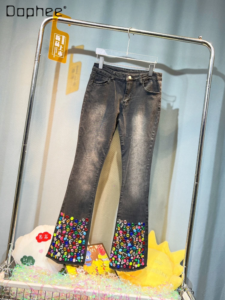 Fashion Brand Heavy Industry Color Diamond Denim Pants Women 2023 Spring and Autumn New Elastic Flared Jeans High Waisted Jeans
Fashion Brand Heavy Industry Color Diamond Denim Pants Women 2023 Spring and Autumn New Elastic Flared Jeans High Waisted Jeans