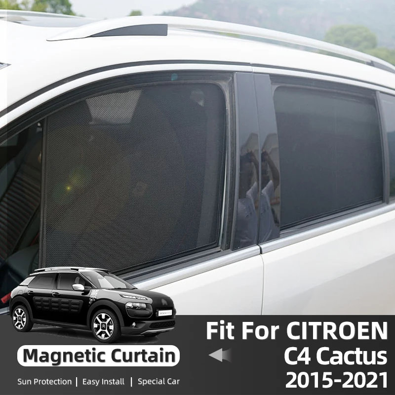 

For Citroen C4 Cactus 2015-2023 Magnetic Car Sunshade Customized Side Window Curtain Sun Shield Visor Front Windshield