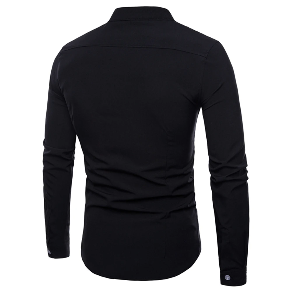 Daily Shirt Shirt Holiday Long Sleeve Male Men Polyester Regular Shirt Slight Stretch Solid Color Stand Collar
Daily Shirt Shirt Holiday Long Sleeve Male Men Polyester Regular Shirt Slight Stretch Solid Color Stand Collar