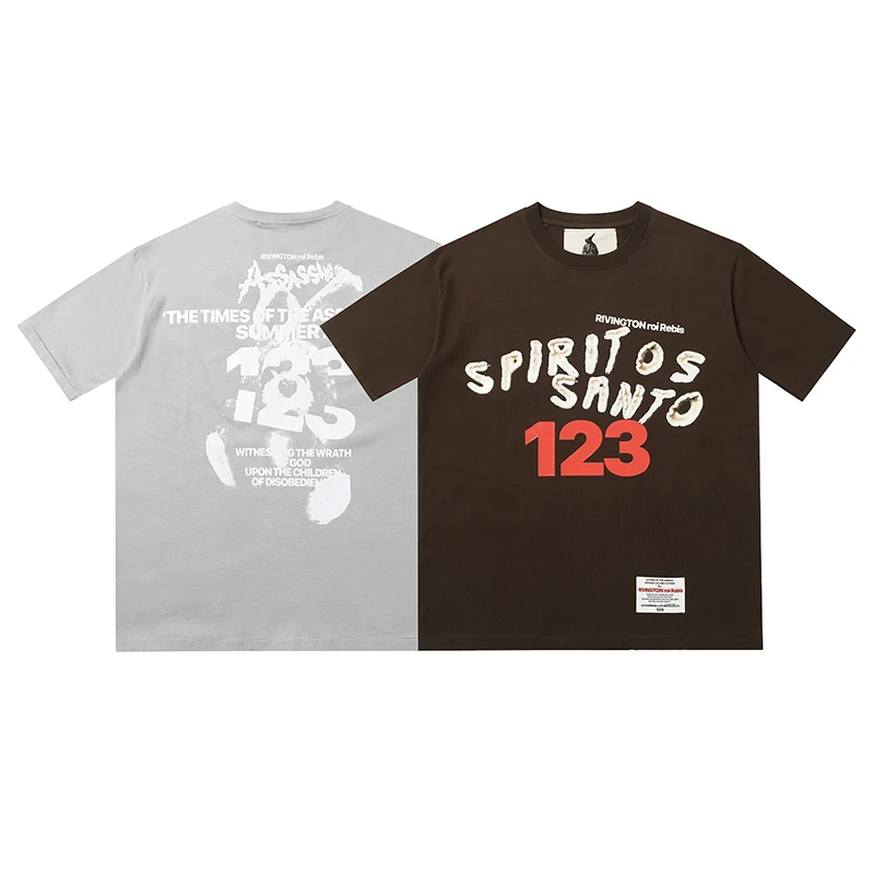 Rabbit graffiti print round neck with 21s 280g double yarn combed cotton short sleeved 2024 new RRR123 summer couple T-shirt
Rabbit graffiti print round neck with 21s 280g double yarn combed cotton short sleeved 2024 new RRR123 summer couple T-shirt