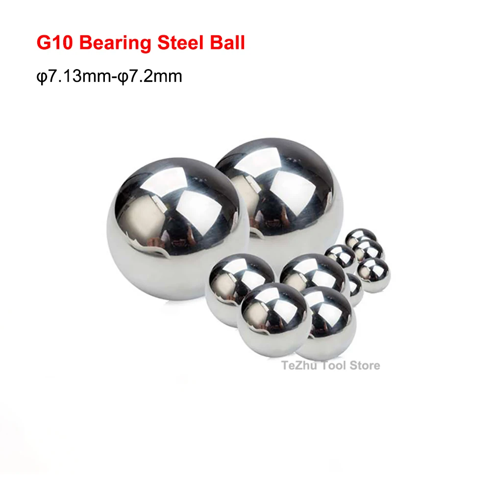

100PCS G10 Grade GCR15 Bearing Steel Ball Chromium High Precision Solid Balls Diameter 7.13/7.132/7.134/7.136/7.138-7.2mm
