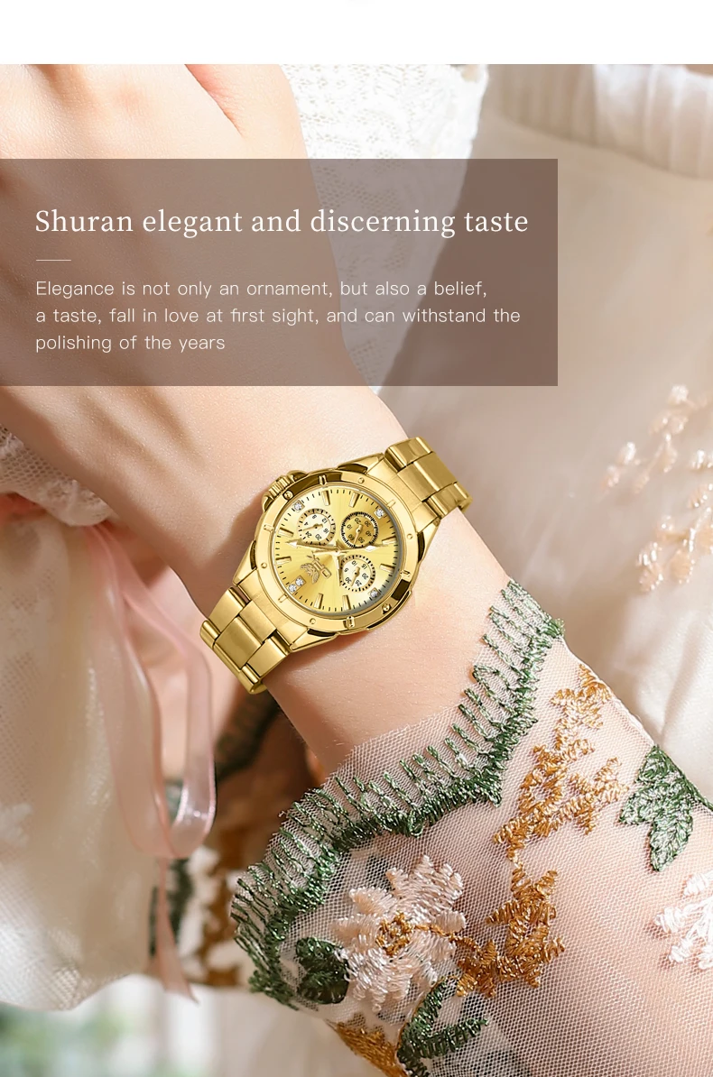 OPK Quartz Watch for Women Multi functional Dial Stainless steel Strap Ladies Hand Clock OPK Quartz Watch for Women Multi functional Dial Stainless steel Strap Ladies Hand Clock
