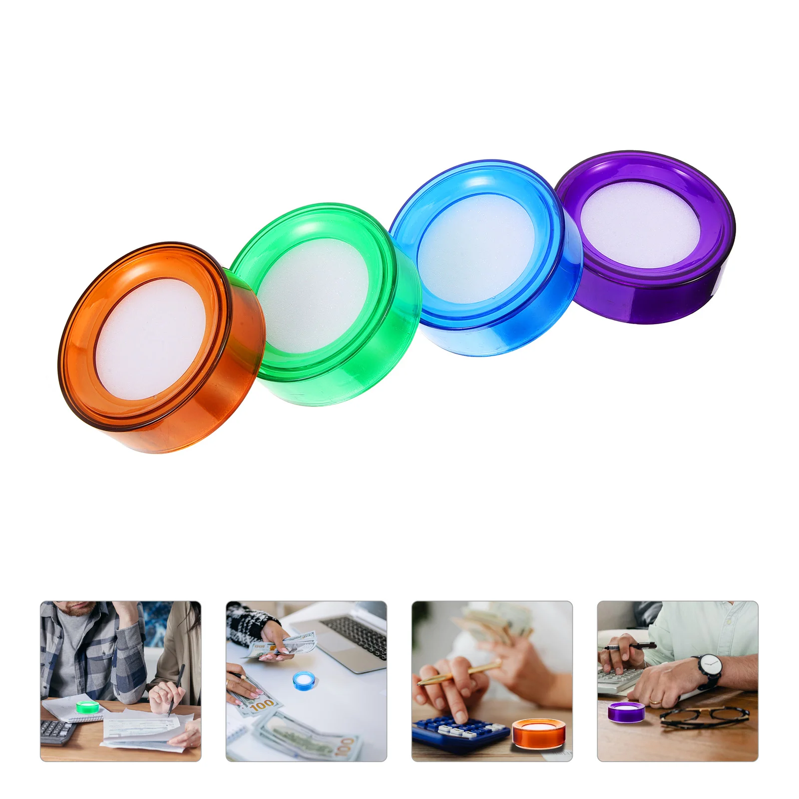 4 Pcs Money Counting Cylinder Fingertip Moistener for Bank Cash Paper Sponges Moisturizer Sorting Plastic
4 Pcs Money Counting Cylinder Fingertip Moistener for Bank Cash Paper Sponges Moisturizer Sorting Plastic