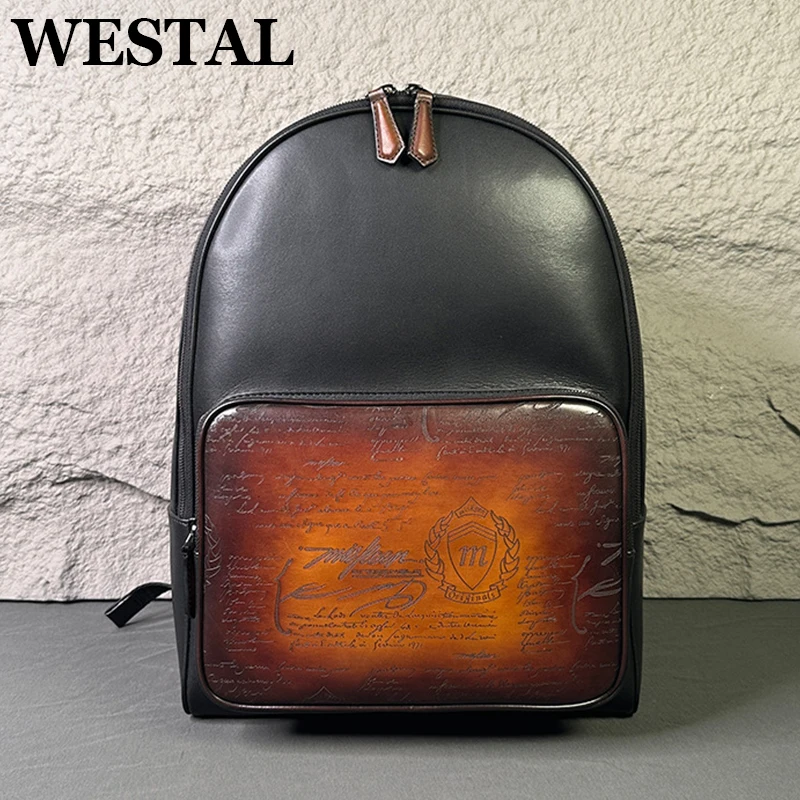 WESTAL Italian Cowhide Men's Backpacks Vinatge Business Travel Rucksack Laptop Bag 14 Inch School Bags Boy Dayback Notebook
WESTAL Italian Cowhide Men's Backpacks Vinatge Business Travel Rucksack Laptop Bag 14 Inch School Bags Boy Dayback Notebook