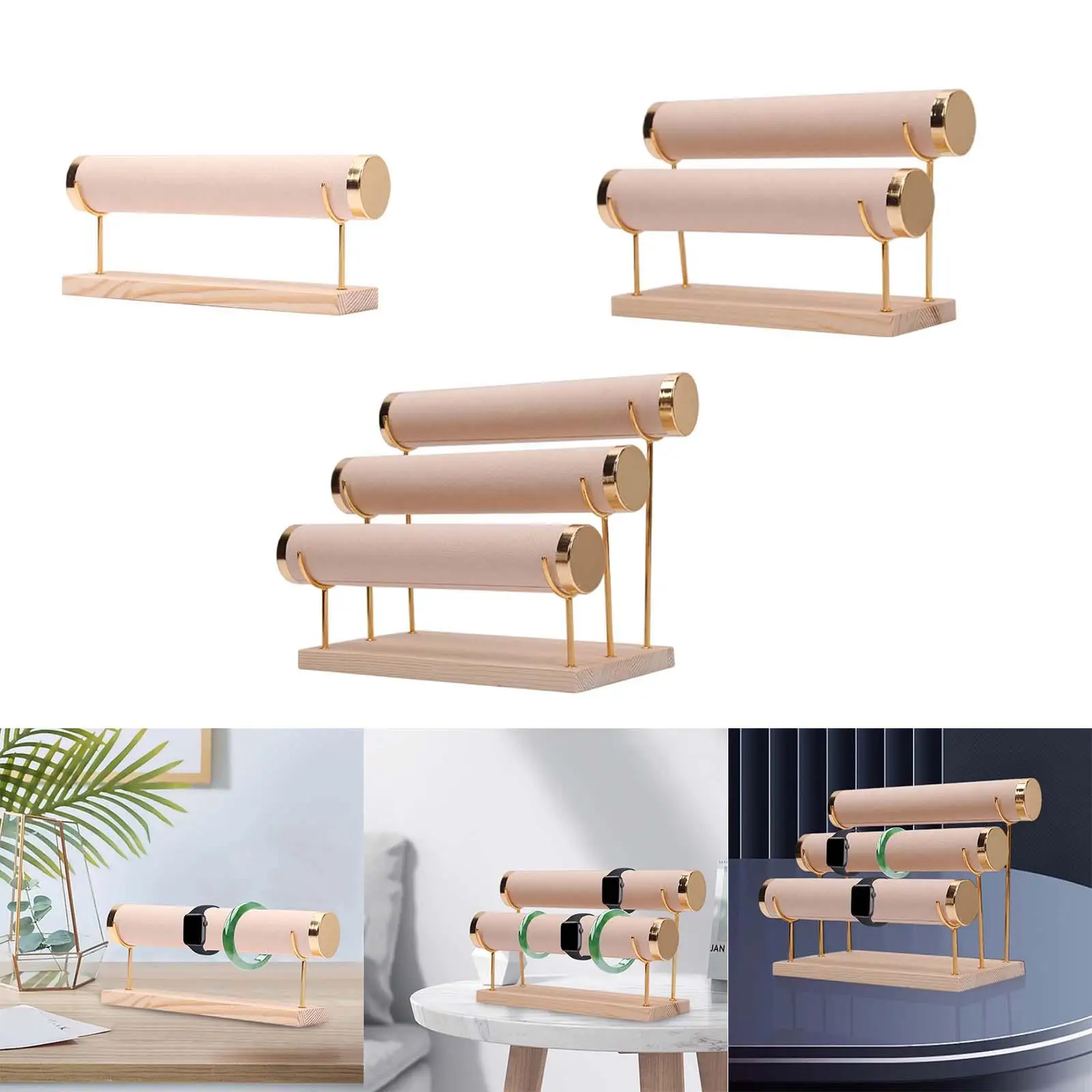 Bracelet Display Stand Desktop Vertical with Wooden Base Jewelry Organizer for Bangle Watch Hair Band Scrunchies Jewelry Shop
Bracelet Display Stand Desktop Vertical with Wooden Base Jewelry Organizer for Bangle Watch Hair Band Scrunchies Jewelry Shop