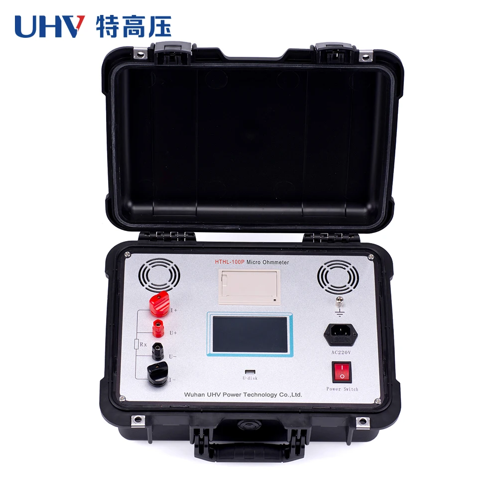 

HTHL-100P UHV High Precision 100A Circuit Breaker Test Equipment Micro Ohm Meter Dynamic Contact Resistance Tester