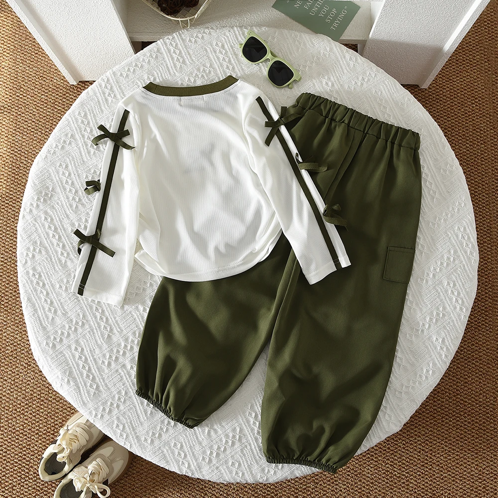 الخريف أزياء جديدة الفتيات الملابس الأحمر القوس الديكور إلكتروني التطريز طويلة الأكمام أعلى + السراويل العمل 2 قطع مجموعة ملابس الأطفال الخريف أزياء جديدة الفتيات الملابس الأحمر القوس الديكور إلكتروني التطريز طويلة الأكمام أعلى + السراويل العمل 2 قطع مجموعة ملابس الأطفال