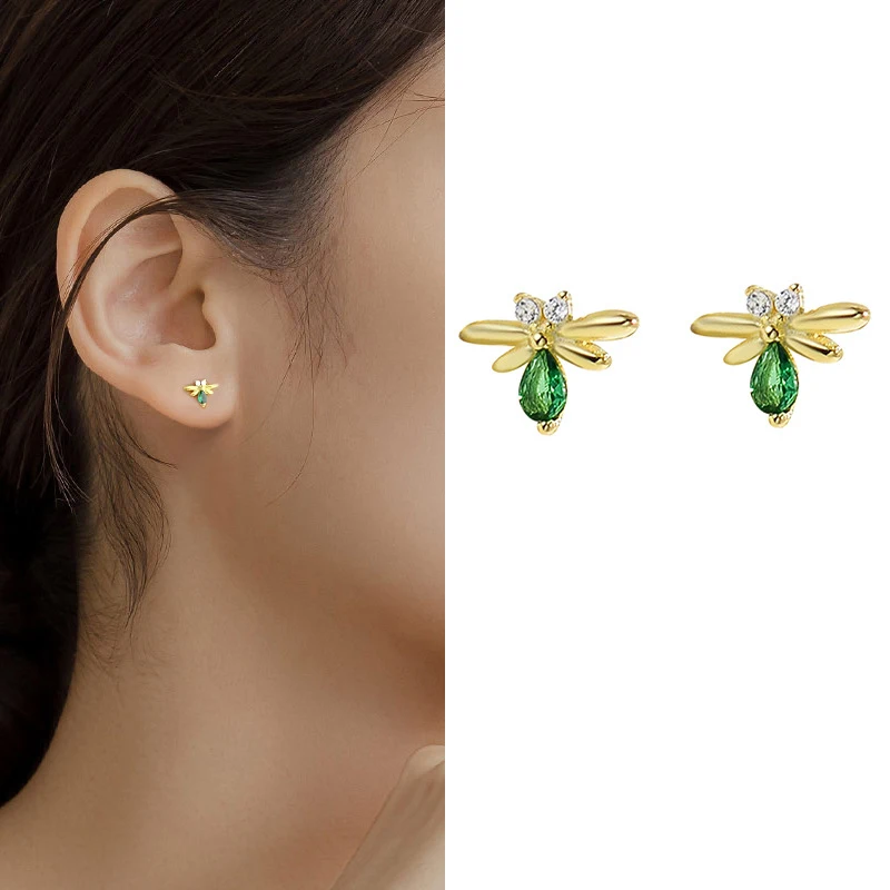 100% 925 Sterling Silver Zircon Bee Earrings for Women Girl Fashion Simple Insect Design Jewelry Birthday Gift Dropshipping
100% 925 Sterling Silver Zircon Bee Earrings for Women Girl Fashion Simple Insect Design Jewelry Birthday Gift Dropshipping