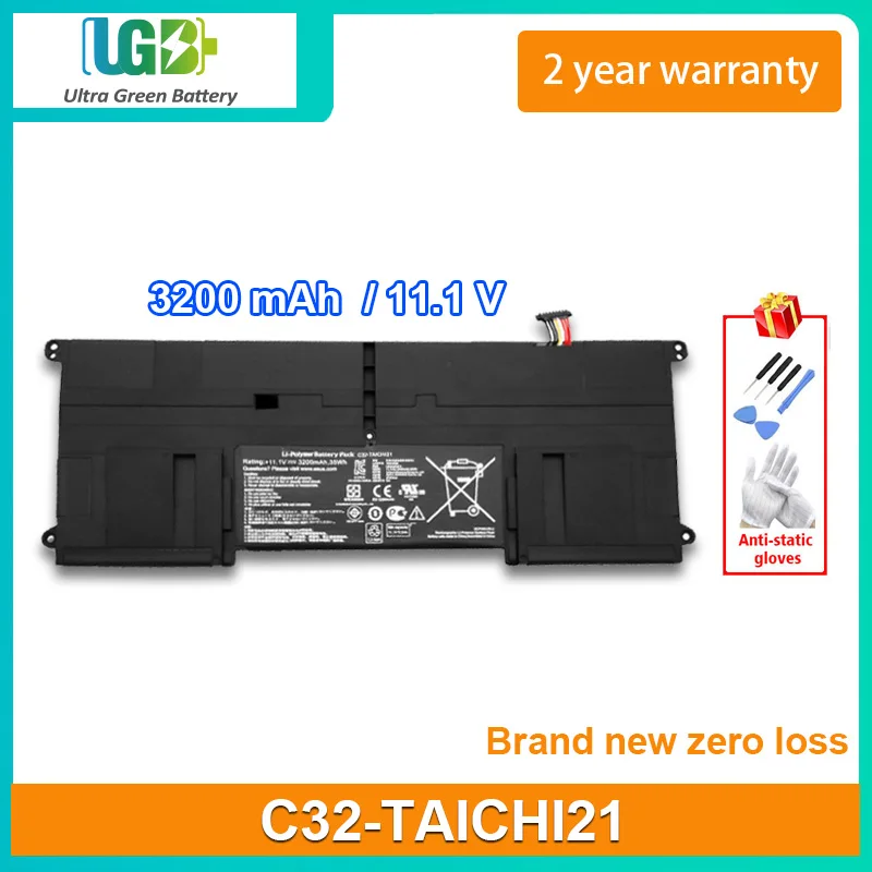UGB New C32-TAICHI21 Battery For Asus Ultrabook TAICHI21 TAICHI 21 C32-TAICHI21 CKSA332C1 11.1V 3200mAh 35Wh 
UGB New C32-TAICHI21 Battery For Asus Ultrabook TAICHI21 TAICHI 21 C32-TAICHI21 CKSA332C1 11.1V 3200mAh 35Wh