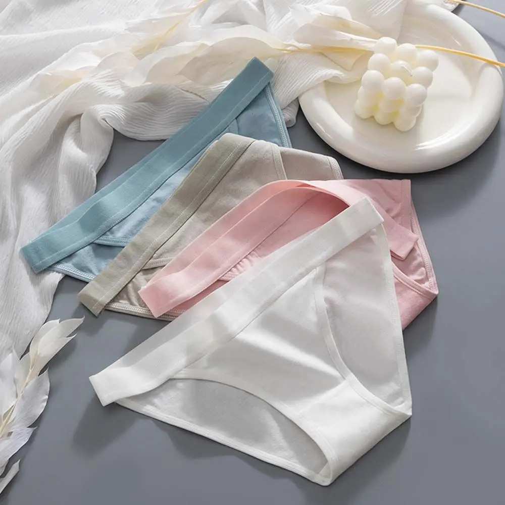 Simple Fashion Basic Women Panties Cotton Mid-low Waist Sexy Solid Color Thong Thin Breathable Briefs Lingerie
Simple Fashion Basic Women Panties Cotton Mid-low Waist Sexy Solid Color Thong Thin Breathable Briefs Lingerie