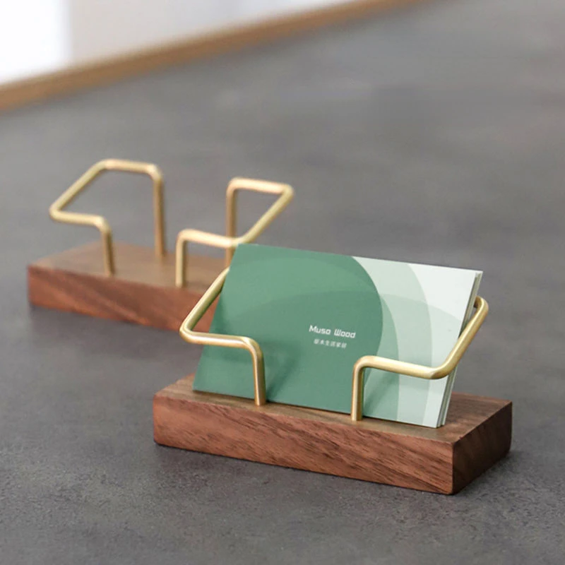Walnut Wood Brass Business Card Holder Office Solid Wood Card Box Desktop Storage Rack Gadgets Desk Organizer Home Accessories
Walnut Wood Brass Business Card Holder Office Solid Wood Card Box Desktop Storage Rack Gadgets Desk Organizer Home Accessories