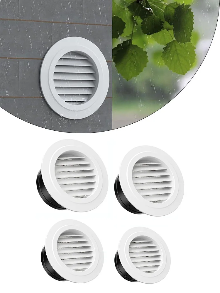 

Duct Vents Round Louvered Vents Interior ABS Grille Ventilation Wall Vent Covers 75mm 100mm 125mm 150mm 200mm Adjustable Air Vol