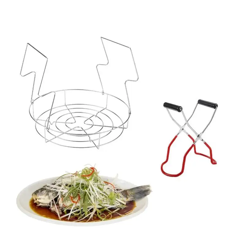 Стеклянный подъемник для банок, принадлежности для приготовления на пару, противоскользящие охлаждающие стойки из нержавеющей стали, стойка для пароварки для банок из консервированных продуктов, банок для варенья
Стеклянный подъемник для банок, принадлежности для приготовления на пару, противоскользящие охлаждающие стойки из нержавеющей стали, стойка для пароварки для банок из консервированных продуктов, банок для варенья