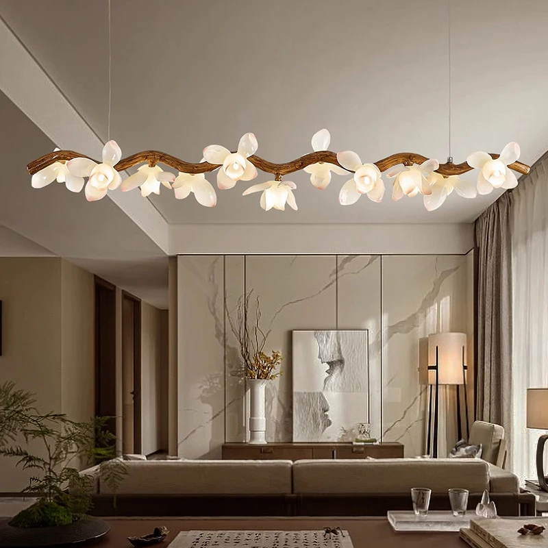 

Modern tree branch chandelier home decor led flower lamp for living room dining room hanging light indoor kitchen island lightin