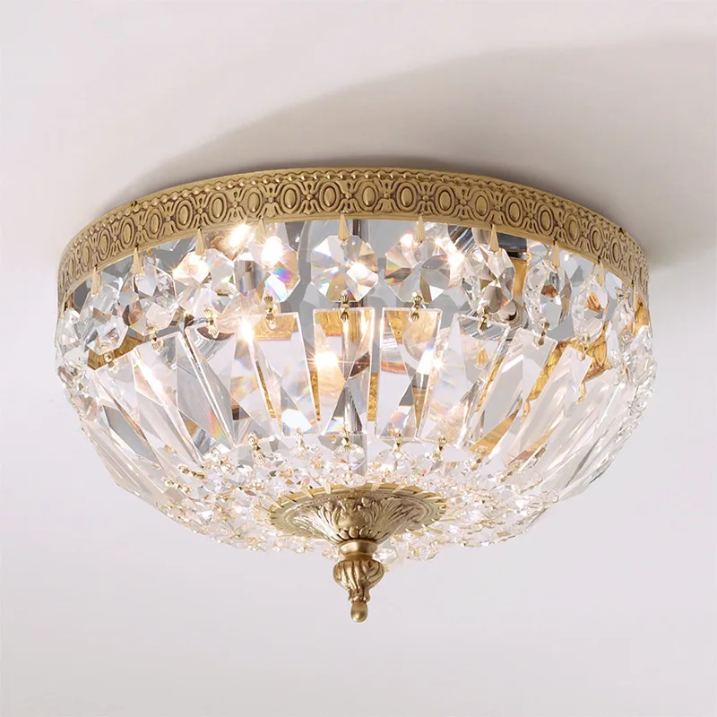 Lamp: American-style ceiling crystal lamp, French light luxury retro bedroom, balcony, aisle copper lamp
Lamp: American-style ceiling crystal lamp, French light luxury retro bedroom, balcony, aisle copper lamp