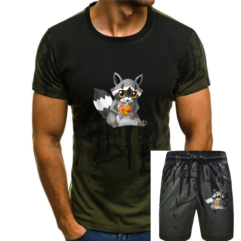 Men tshirt Raccoon with candy on a stick. Cartoon Raccoon T Shirt women T-Shirt tees top
Men tshirt Raccoon with candy on a stick. Cartoon Raccoon T Shirt women T-Shirt tees top