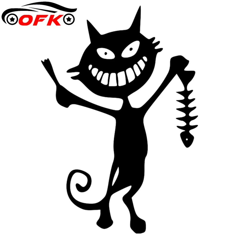 Модная забавная Автомобильная наклейка в виде рыбы, скелета и кота, Виниловая наклейка серебряного/черного цвета для автомобиля, стильные автомобильные наклейки 
Модная забавная Автомобильная наклейка в виде рыбы, скелета и кота, Виниловая наклейка серебряного/черного цвета для автомобиля, стильные автомобильные наклейки