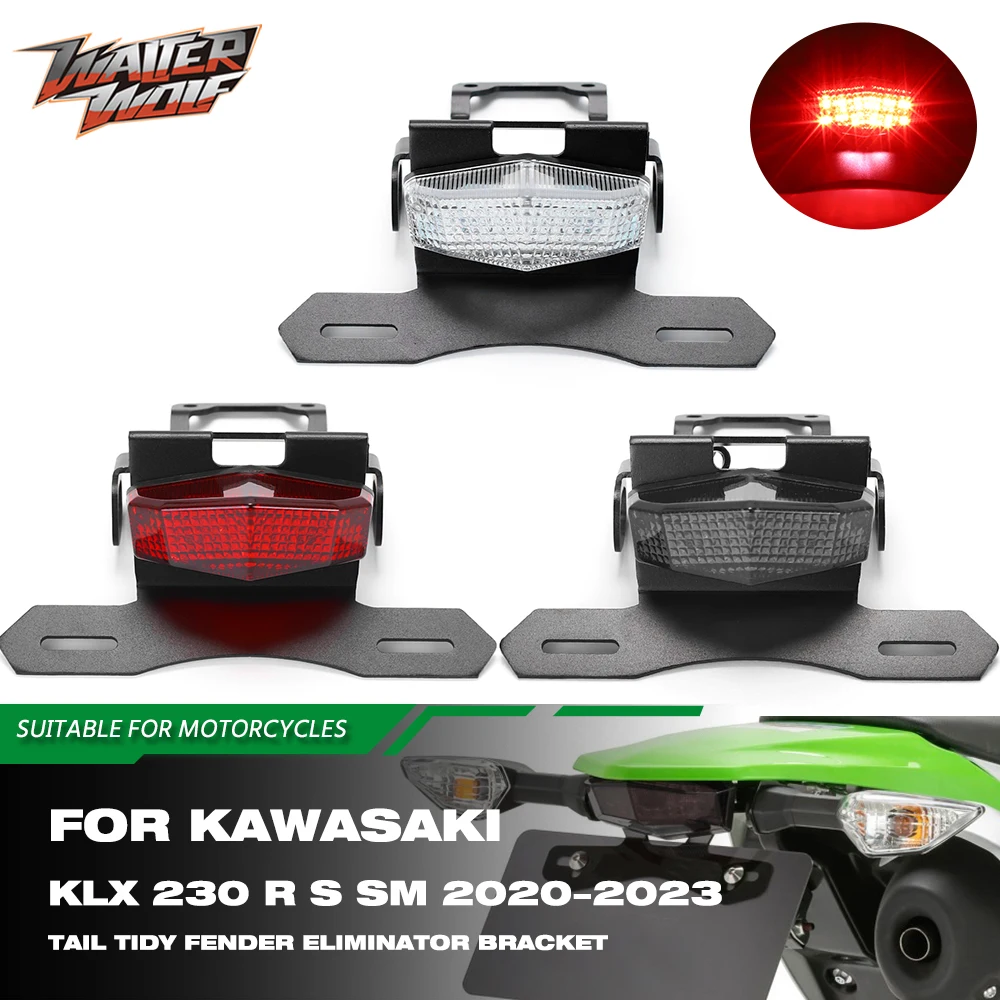2020-2023 KLX230 Tail Tidy Fender Eliminator License Plate Bracket For Kawasaki KLX230R KLX230S KLX 230 Tail Brake Signals Light
2020-2023 KLX230 Tail Tidy Fender Eliminator License Plate Bracket For Kawasaki KLX230R KLX230S KLX 230 Tail Brake Signals Light