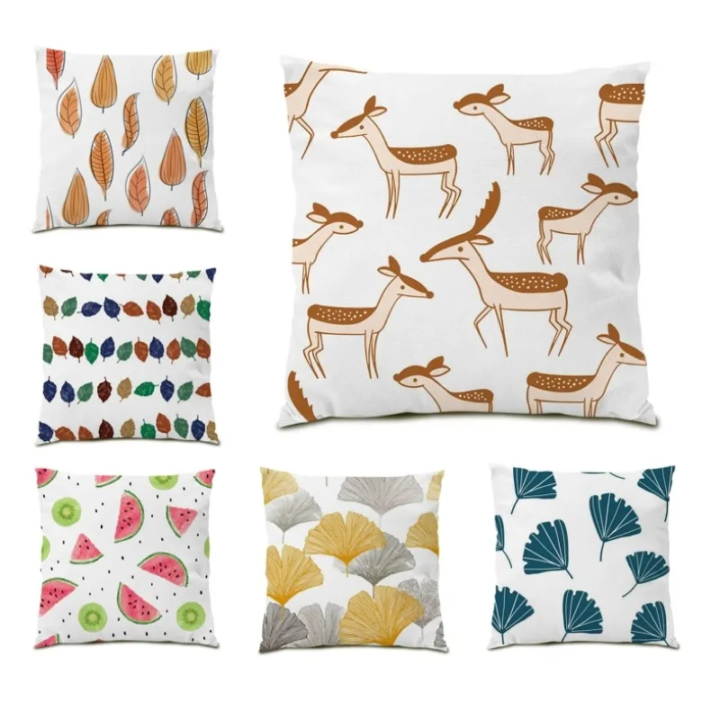 Modern Ginkgo Biloba Pillowcases Deer Pattern Cushion Cover Double Sided Pillow Cover Home Office Decor 45x45cm Cojines F1234
Modern Ginkgo Biloba Pillowcases Deer Pattern Cushion Cover Double Sided Pillow Cover Home Office Decor 45x45cm Cojines F1234