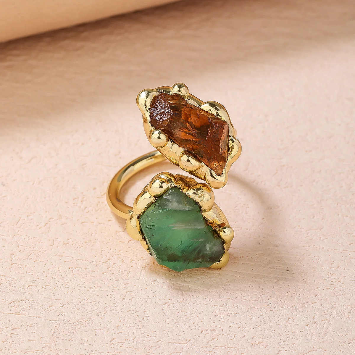 Healing Stone Green Crystal Citrine Open Ring Natural Gemstone Adjustable Size Handmade Jewelry for Women Girls
Healing Stone Green Crystal Citrine Open Ring Natural Gemstone Adjustable Size Handmade Jewelry for Women Girls