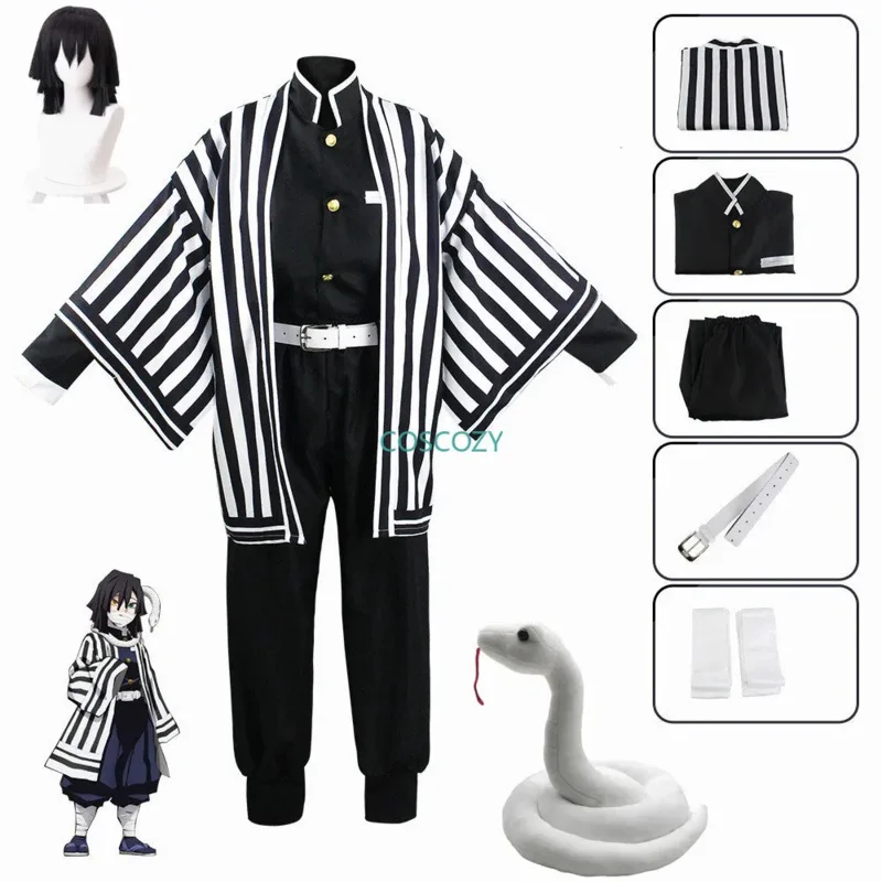 Anime Demon Slayer Kimetsu No Yaiba Iguro Obanai Kimono Uniform Anime Wig Cosplay Costume Halloween Party White Snake Props 
Anime Demon Slayer Kimetsu No Yaiba Iguro Obanai Kimono Uniform Anime Wig Cosplay Costume Halloween Party White Snake Props