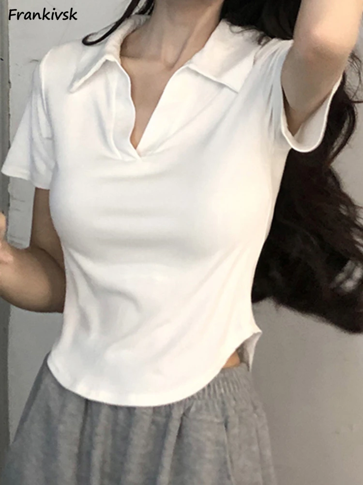 Футболка женская летняя облегающая однотонная, офисный топ в европейском стиле с коротким рукавом, простая уличная мода, универсальная повседневная одежда
Футболка женская летняя облегающая однотонная, офисный топ в европейском стиле с коротким рукавом, простая уличная мода, универсальная повседневная одежда