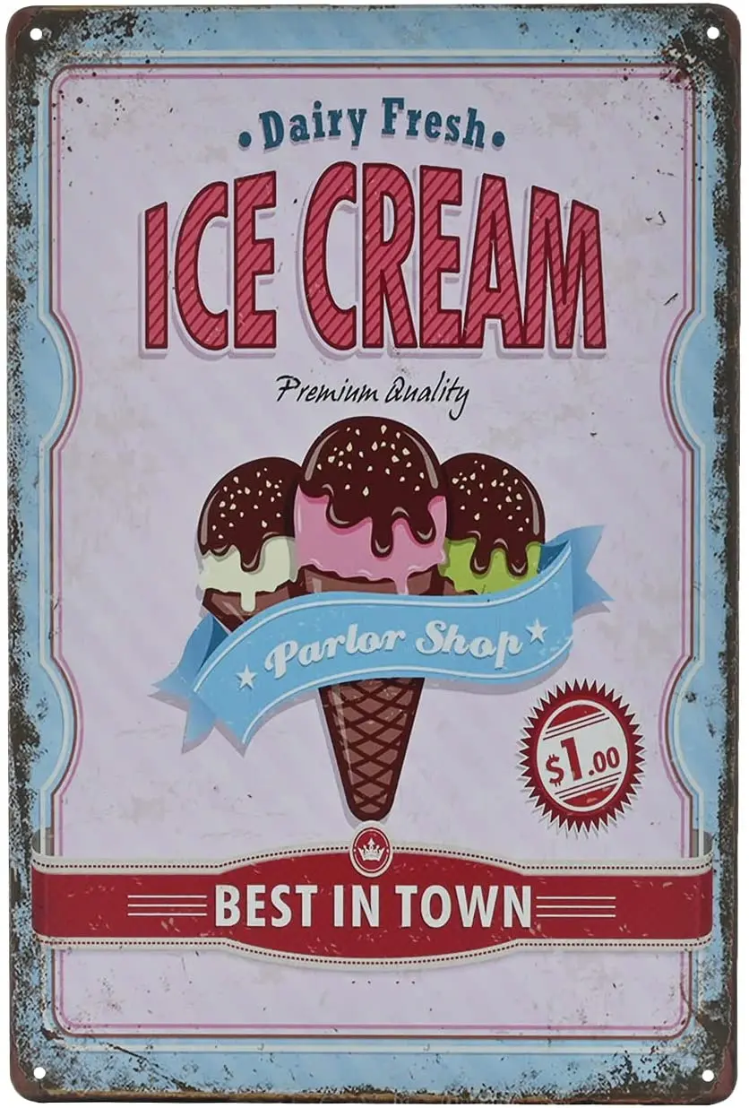 Vintage Metel Sign - Ice Cream Retro Tin Decorative Sign Metal Wall Decor room decor
Vintage Metel Sign - Ice Cream Retro Tin Decorative Sign Metal Wall Decor room decor