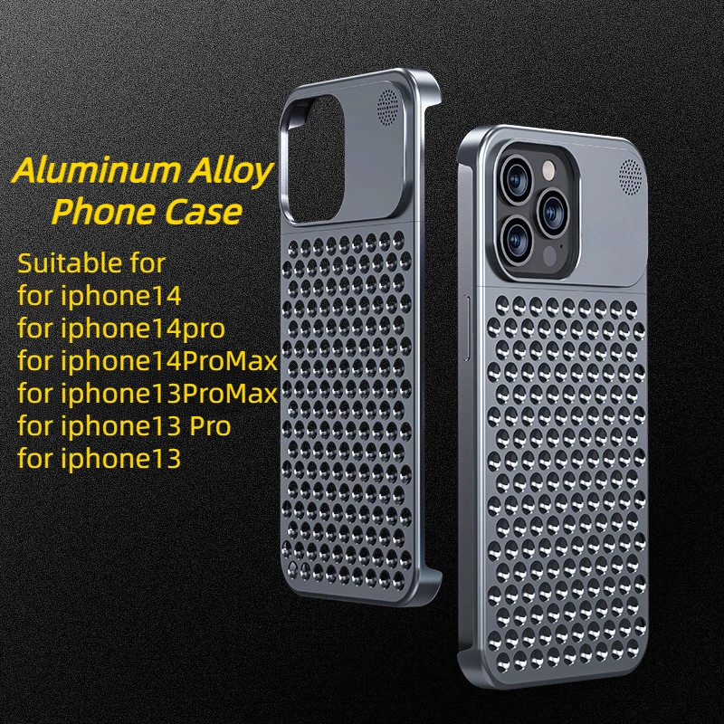 Чехол для телефона из алюминиевого сплава для IPhone 15, 14 Plus, 13, 12 Pro Max, механический ударопрочный чехол с отверстием для отвода тепла и защитой от царапин
Чехол для телефона из алюминиевого сплава для IPhone 15, 14 Plus, 13, 12 Pro Max, механический ударопрочный чехол с отверстием для отвода тепла и защитой от царапин