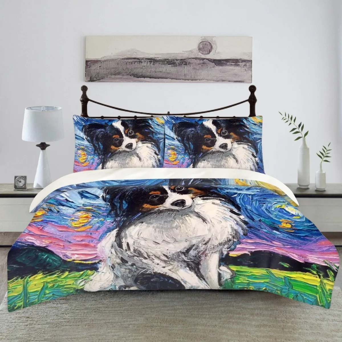 TOADDMOS Starry Night Oil Painting Hound Dog Print Polyester King Size Duvet Cover Kids Girl Boys Quilt Cover Bedding Set Home
TOADDMOS Starry Night Oil Painting Hound Dog Print Polyester King Size Duvet Cover Kids Girl Boys Quilt Cover Bedding Set Home