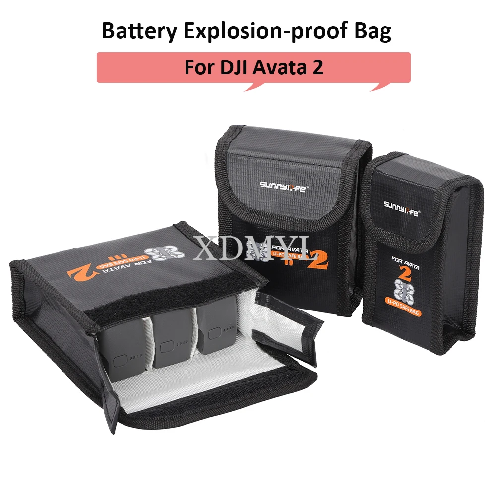 Portable Battery Explosion Proof Bag For DJI Avata 2 Safety Battery Case Batteries Storage Bag For DJI Avata 2 Drone Accessories
Portable Battery Explosion Proof Bag For DJI Avata 2 Safety Battery Case Batteries Storage Bag For DJI Avata 2 Drone Accessories