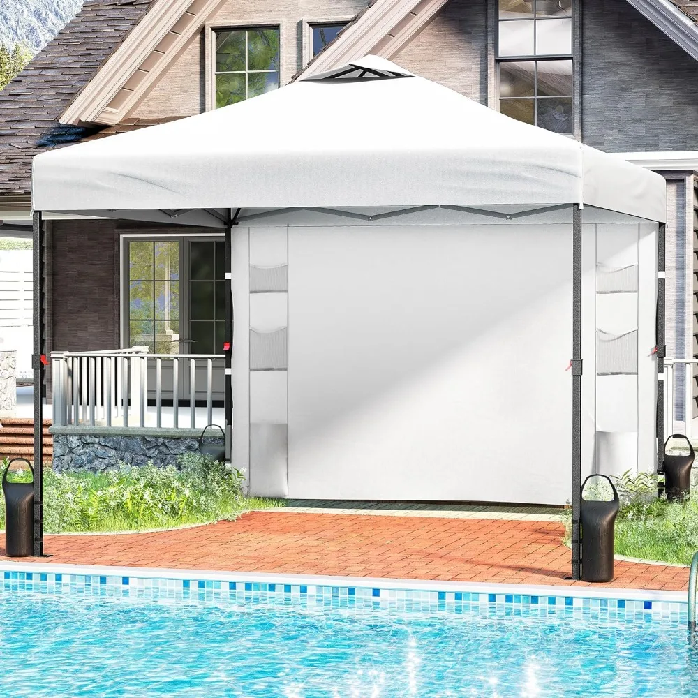 Canopy with side walls and pockets, sunshade canopy with ventilated roof, outdoor terrace, with stakes, ropes, and sandbags
Canopy with side walls and pockets, sunshade canopy with ventilated roof, outdoor terrace, with stakes, ropes, and sandbags