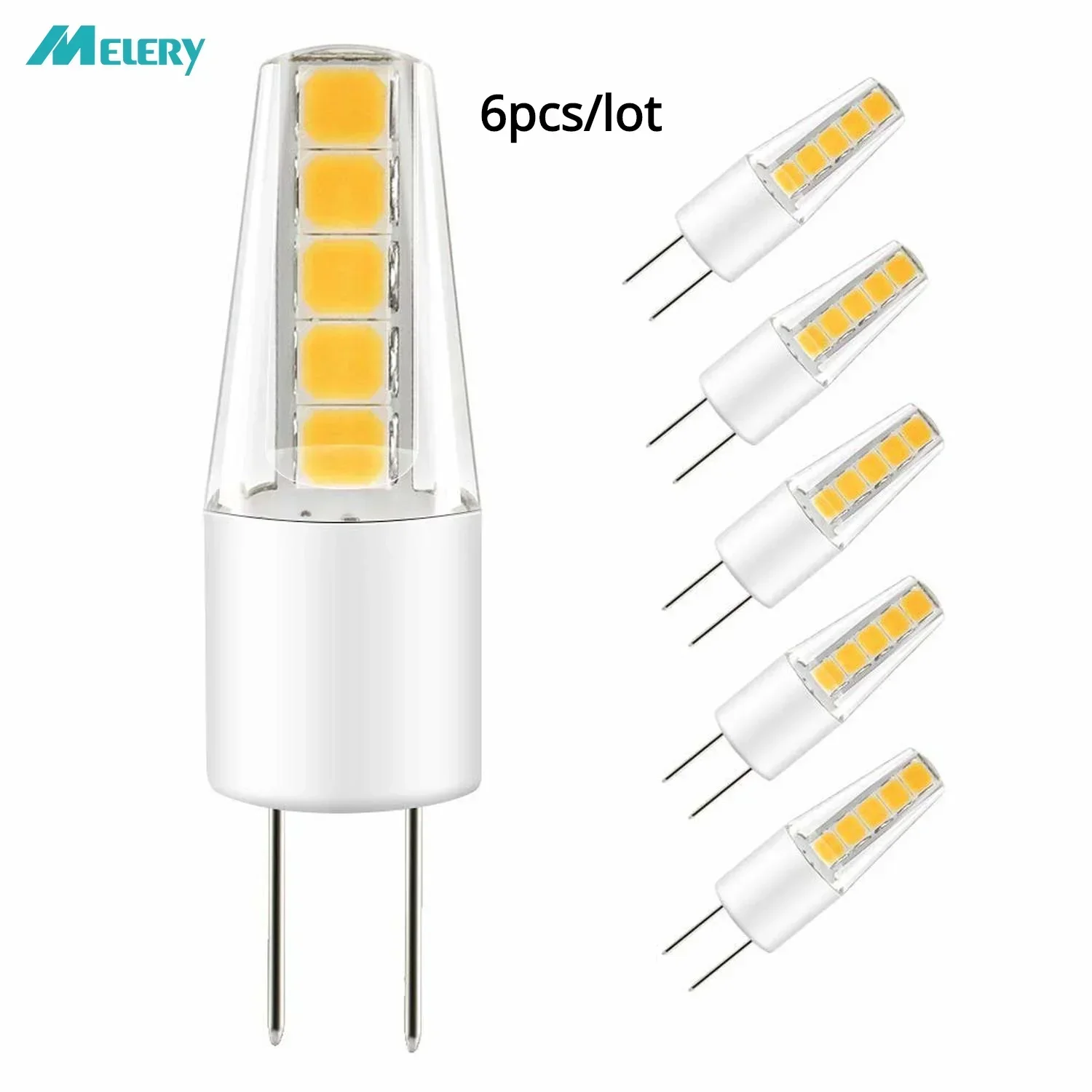 

G4 COB LED Bulb Lamp Led Lights DC/AC 12V/220V 2W(25W Equivalent) 200Lumens 3000K 6000K Warm White [Energy Class A+] 6PACK