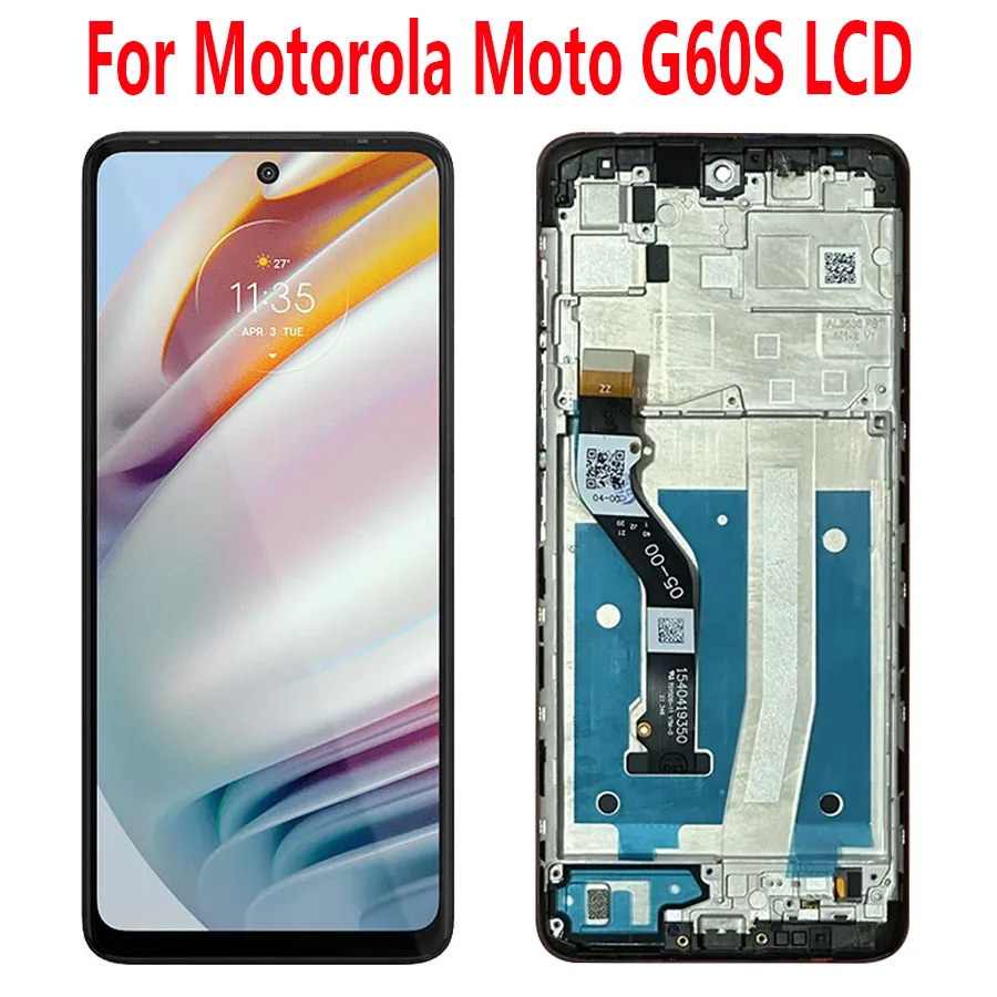 

6.8" Original For Motorola Moto G60S LCD Display Touch Digitizer Assembly Replacement For Moto G60S XT2133-2 Screen With Frame
