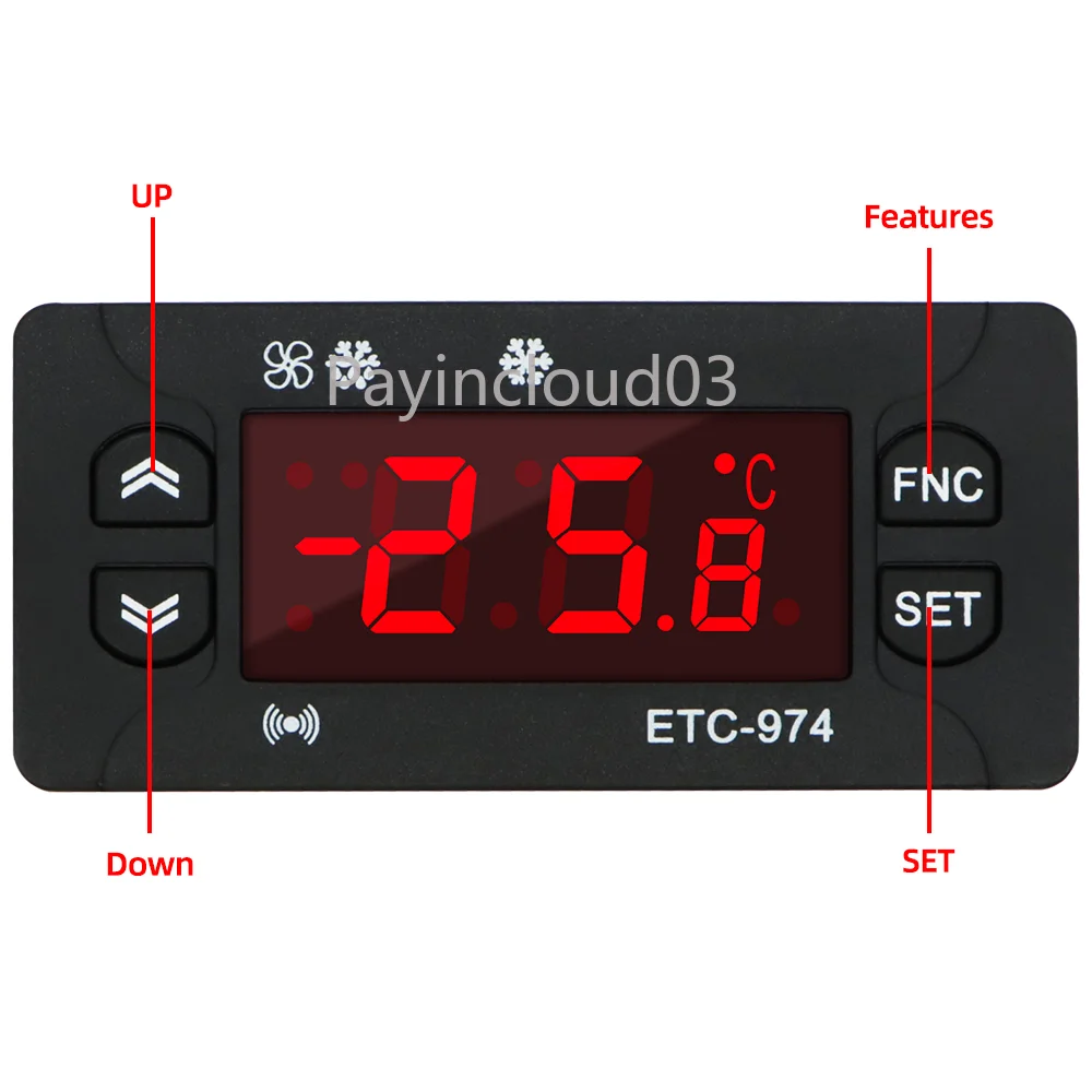 ETC-961 Digital Temperature Controller Thermostat Regulator Thermoregulator With Refrigeration Defrost Fan Function
ETC-961 Digital Temperature Controller Thermostat Regulator Thermoregulator With Refrigeration Defrost Fan Function
