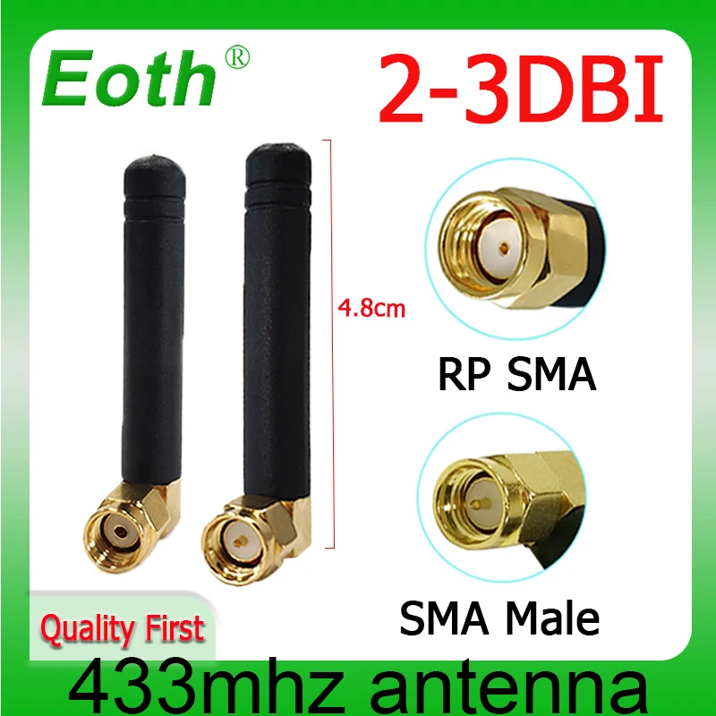 EOTH 433mhz antenna 2~3dbi sma male female lora antene pbx iot module lorawan signal receiver antena high gain | Мобильные телефоны