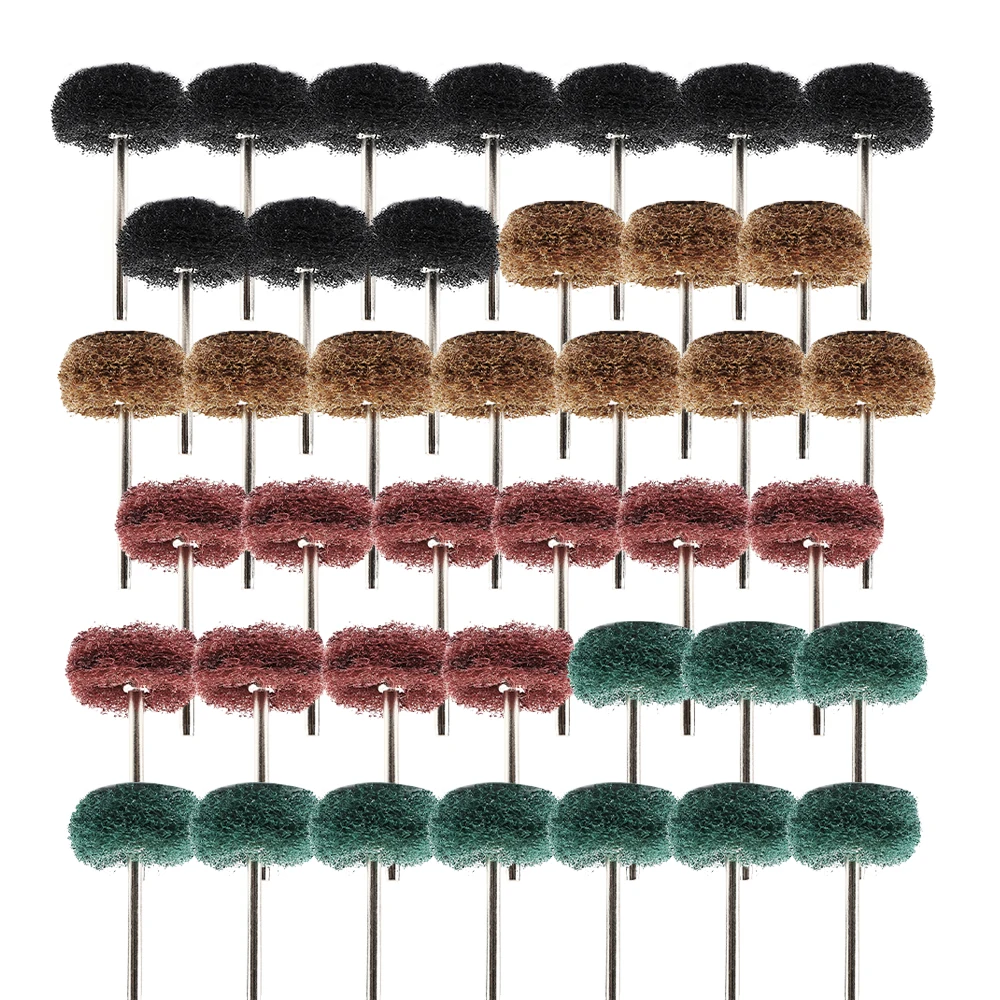 40Pcs Mini Drill Abrasive Nylon Brush Buffing Polishing Wheels 3mm Shank Metal Polish for Dremel Rotary Tool Accessories Set
40Pcs Mini Drill Abrasive Nylon Brush Buffing Polishing Wheels 3mm Shank Metal Polish for Dremel Rotary Tool Accessories Set