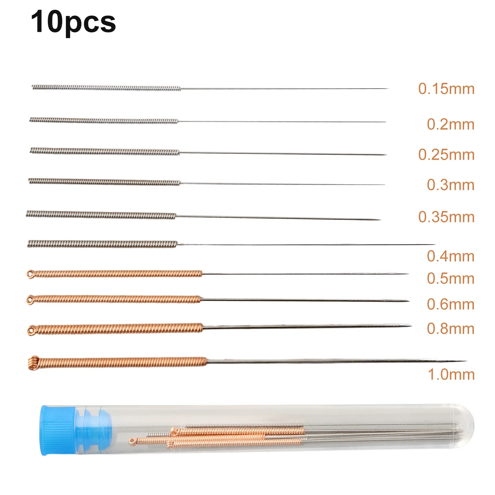10pcs Cleaning Needles 0.15-1.0mm Nozzle Clean Needle High Elasticity MK8 Nozles For Cleaning Filament Remaining Inside Nozzle
10pcs Cleaning Needles 0.15-1.0mm Nozzle Clean Needle High Elasticity MK8 Nozles For Cleaning Filament Remaining Inside Nozzle