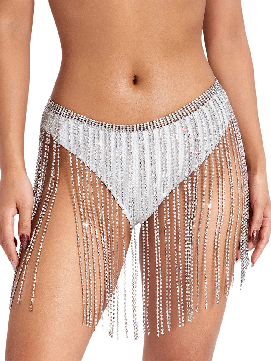 Women Rhinestone Fringe Mini Skirt Y2k Shiny Belly Dance Hip Scarf Tasseled Pencil Short Skirt Rave Outfits
Women Rhinestone Fringe Mini Skirt Y2k Shiny Belly Dance Hip Scarf Tasseled Pencil Short Skirt Rave Outfits