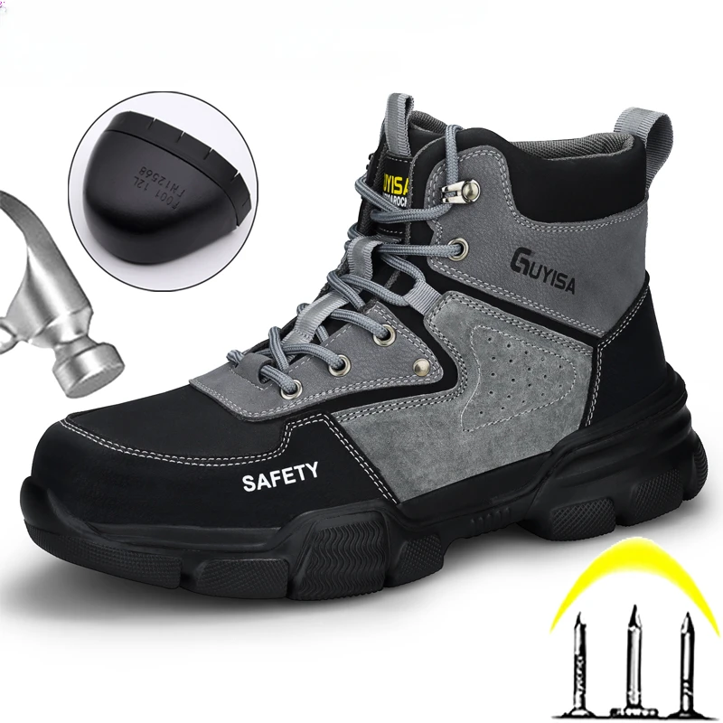 Fashion Safety Boots Men Steel Toe Cap Anti-smash Work Shoes Anti-puncture Protective Shoes Industrial Indestructible Shoes
Fashion Safety Boots Men Steel Toe Cap Anti-smash Work Shoes Anti-puncture Protective Shoes Industrial Indestructible Shoes