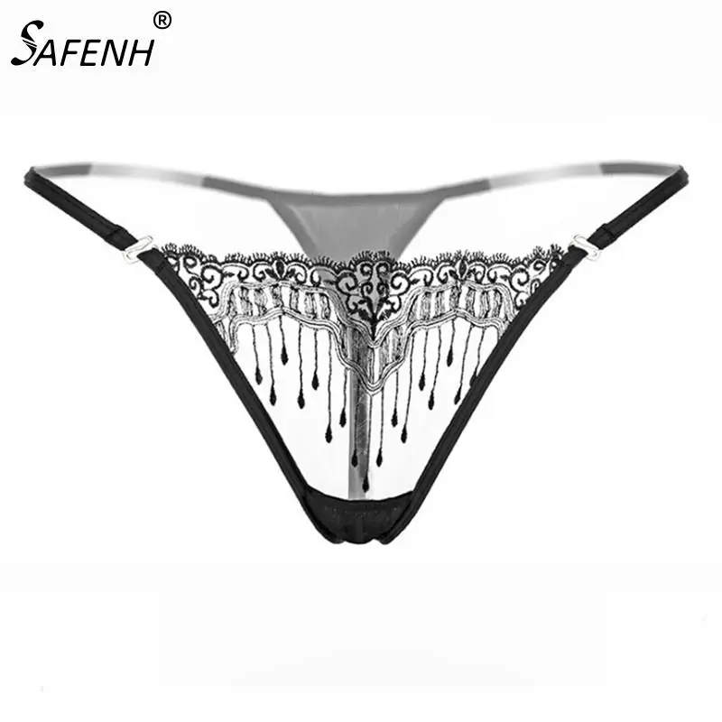 

Sexy G String Embroidery Women Underwear Transparent Sexy Panties Thong Seamless Sexy Panty Female Underpants Floral T-back